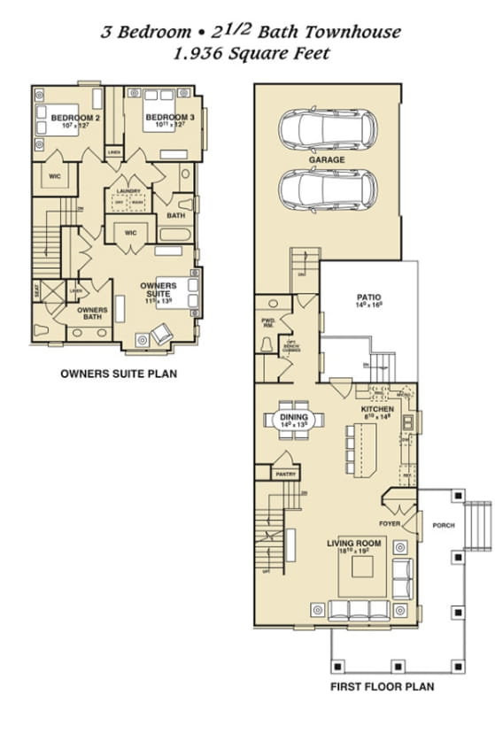 Condo Floor Plans in Detroit, MI | Woodbridge Crossing - Canfield-V2